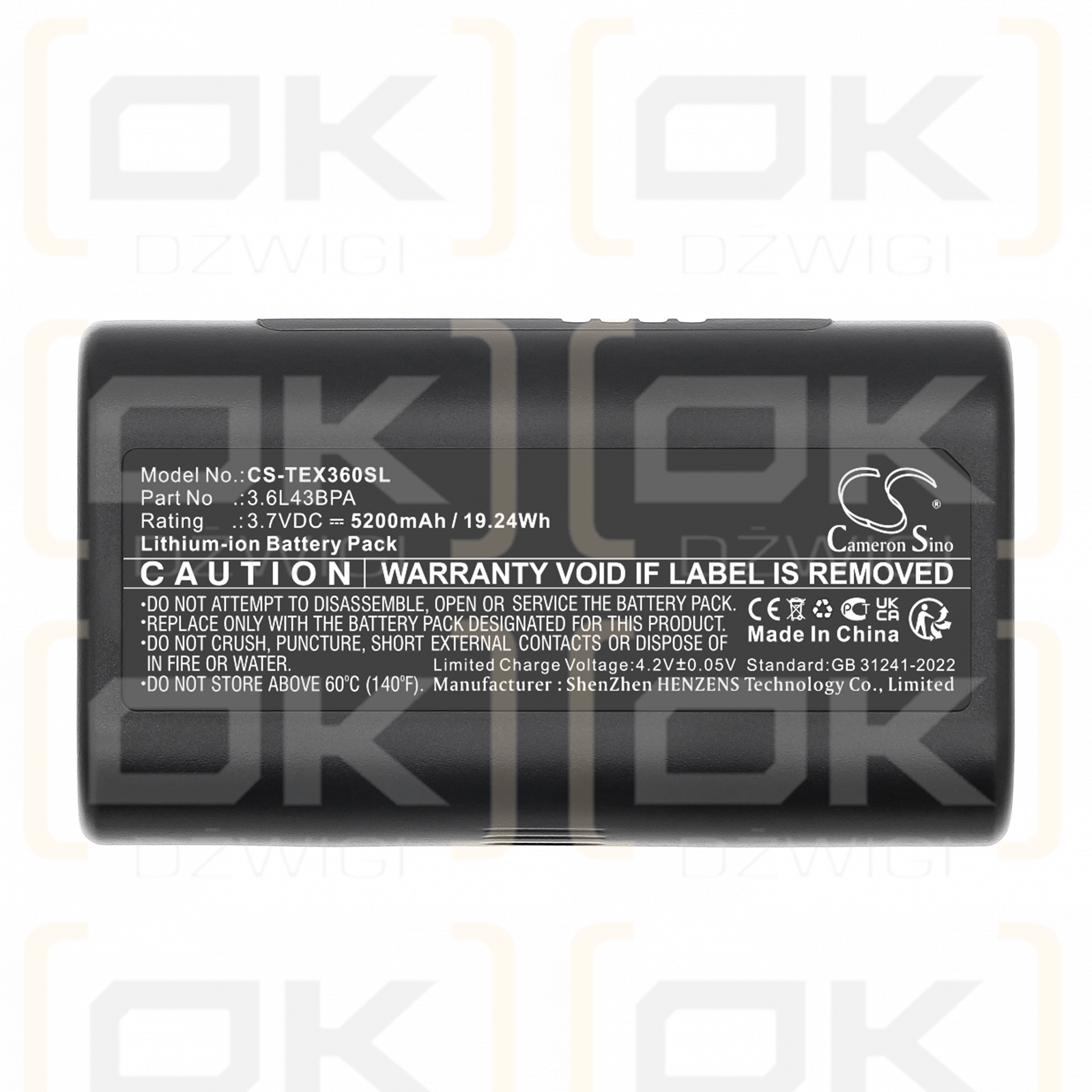 Texas Instruments TI-Navigator / 3.6L43BPA 5200mAh Li-ion 3.7V (Cameron Sino)