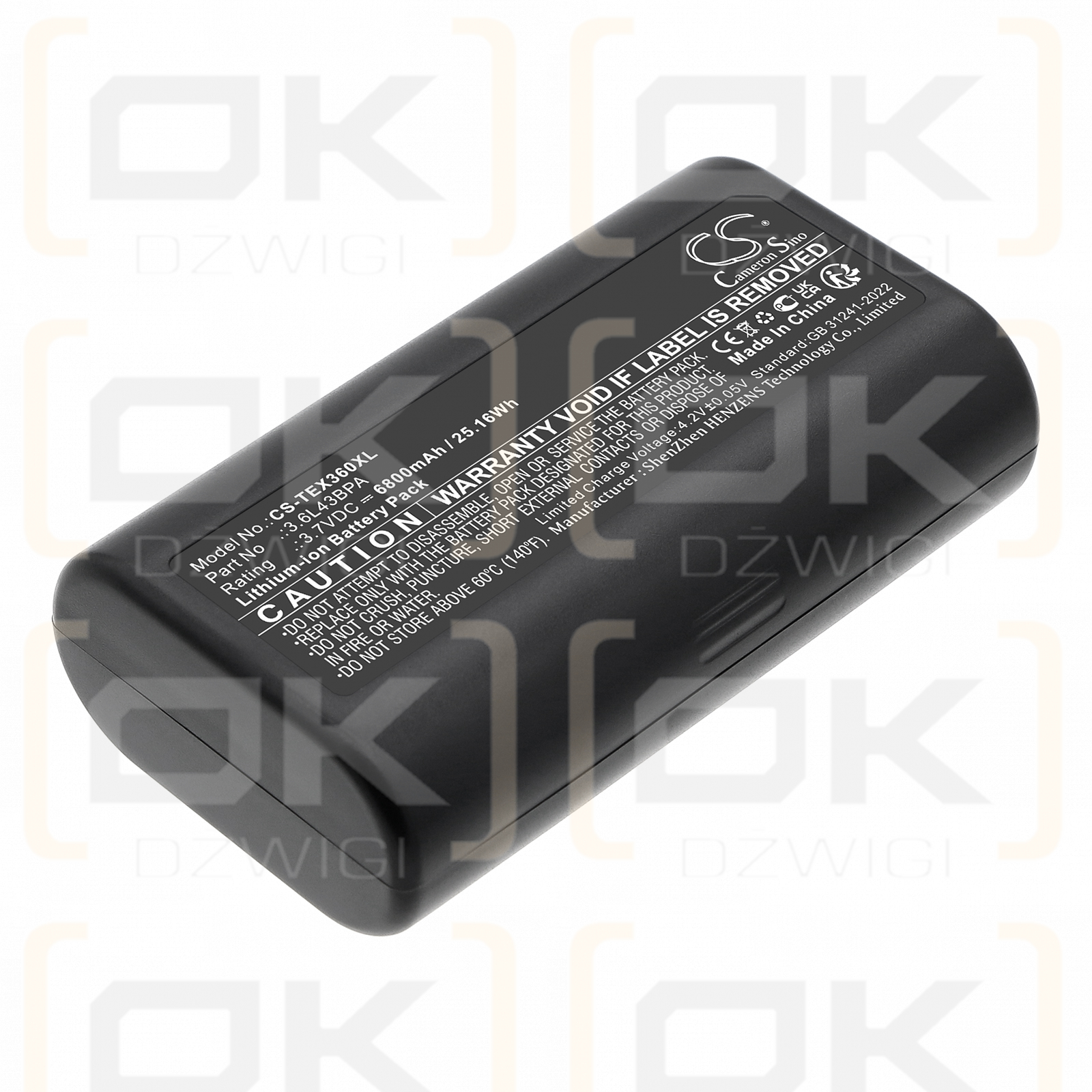 Texas Instruments TI-Navigator / 3.6L43BPA 6800mAh Li-ion 3.7V (Cameron Sino)