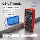 Batería de repuesto para UNI-T UT181A / P425085, 2200 mAh, iones de litio, 7,4 V (Cameron Sino)