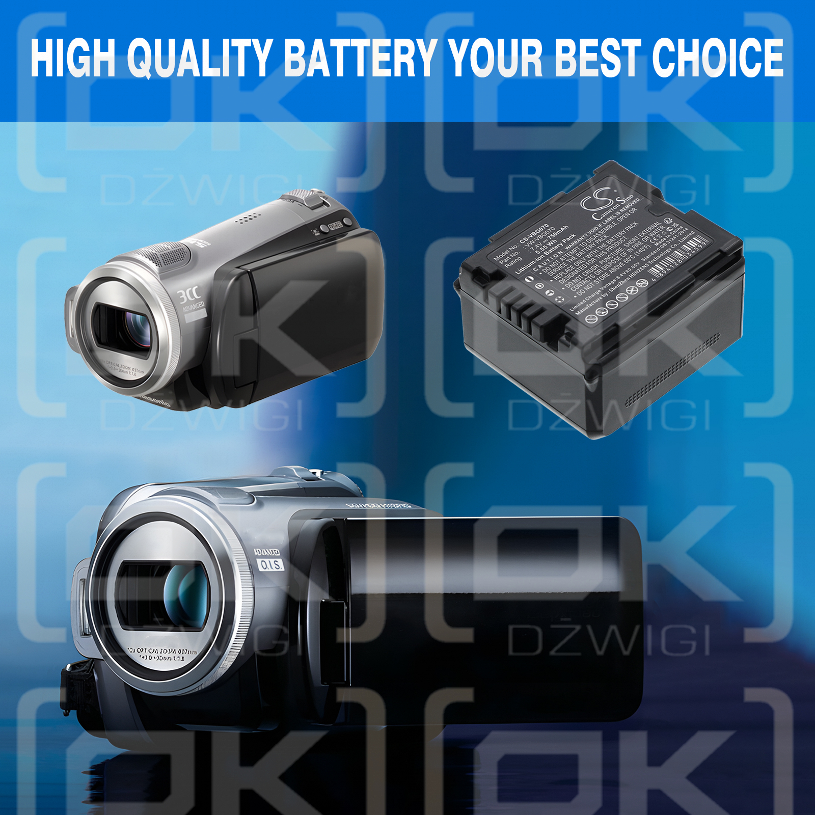 Panasonic HDC-SD700 / VW-VBG070 750mAh Li-ion 7.4V (Cameron Sino)