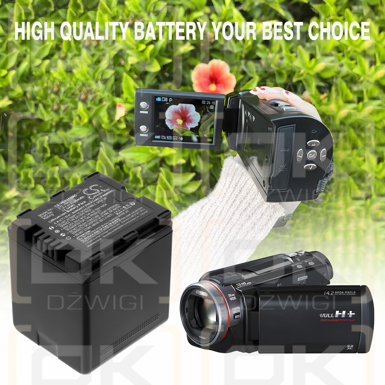 Panasonic HC-X900M / VW-VBN260 2100mAh Li-ion 7.4V (Cameron Sino)