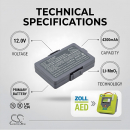 Сменный аккумулятор для Zoll AED 3 / 8000-000696 4200 мАч Li-MnO2 12 В (Cameron Sino)