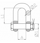 Grillete longitudinal 85T con protección, clase 6