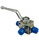 Zawór kulowy hydrauliczny 3-drożny M18x1.5 z otworami montażowymi
