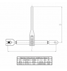 Tensor de cadena de horquilla 134kN, clase 10