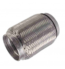 Flexible connector of the exhaust, braided 76.5mm 150mm