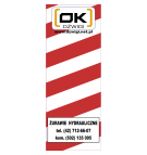 Warning sticker for the prop 40x15cm