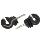 Izolator okrągły z wkrętem fi 6 do drewna z zatopionym trzpieniem wygiętym ROYAL FARM (sprzedawane po 25 szt)