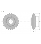 Koło zębate zębatka przekładni wysypu Z-23 Claas