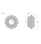 Koło zębate zębatka przekładni wysypu Claas