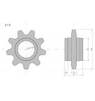 Koło zębate podajnika Z-9 frez Claas