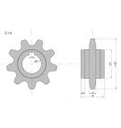 Koło zębate podajnika Z-9 klin Claas