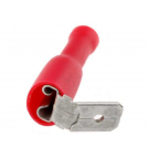 FLAT CONNECTOR 6.3MM 0.8MM FEMALE / MALE RED