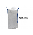 Worek BIG BAG 1000kg. z wkładem foliowym. 95 x 95 x 165. 4 uchwyty. Lej zasypowy / Dół zamknięty. Tasiemka /TEGER