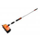 Szczotka teleskopowa - przepływowa ze ściągaczką PROFESSIONAL - LONG (dł. 180-400cm) / miękkie włosie PVC / TEGER