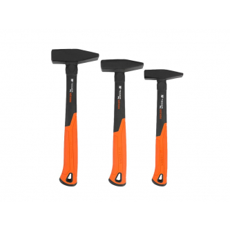 Set of locksmith's hammers with fiberglass handle, (3 pcs.) 300 500 800 g Extreme, Teger