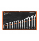 Zestaw kluczy płasko-oczkowych 17 szt / TEGER