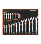 Zestaw kluczy płasko-oczkowych, 22 szt, Teger