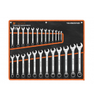 Zestaw kluczy płasko-oczkowych 25 szt / TEGER