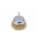 Szczotka doczołowa z trzpieniem - drut falowany FI 6/80 mm / TEGER