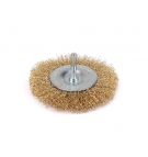 Szczotka tarczowa z trzpieniem - drut falowany FI 6/100 mm / TEGER