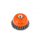 Szczotka doczołowa z nakrętką - drut skręcany M14/100 mm / TEGER