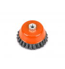 Szczotka doczołowa z nakrętką - drut skręcany M14/120 mm / TEGER
