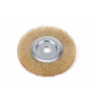 Szczotka tarczowa z otworem - drut falowany FI 22/150 mm / TEGER