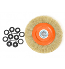 Szczotka tarczowa z otworem - drut falowany FI 32/250 mm / TEGER
