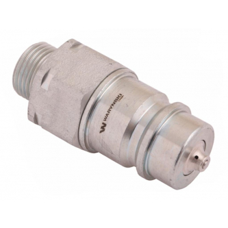 Hydraulic quick coupler plug with pressure eliminator M18x1.5 external thread EURO (9100818W) (ISO 7241-A) Waryński (pack of 10)