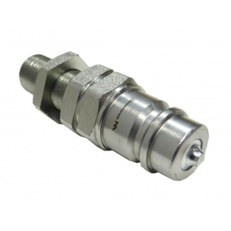 Hydraulic quick coupler long plug M18x1.5 external thread EURO (9100818W) (ISO 7241-A) Waryński (pack of 50)
