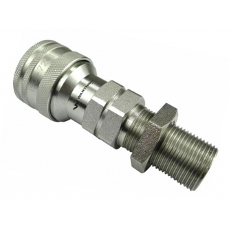 Hydraulic quick coupler socket long M22x1.5 external thread EURO (9100822GL) (ISO 7241-A) Waryński (pack of 10)