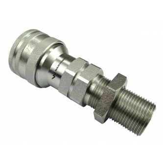 Hydraulic quick coupler socket long M22x1.5 external thread EURO (9100822GL) (ISO 7241-A) Waryński (pack of 50 pieces)