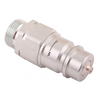 Hydraulic quick coupler plug with pressure eliminator M22x1.5 external thread EURO (9100822W) (ISO 7241-A) Waryński (pack of 10)