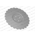 Placa dentada Z-24 fi 460, montaje 4/98, espesor 3,5 mm, acero al boro prensado, Unia Ares 1680130040, Waryński