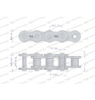 Łańcuch rolkowy 16AH-1-34PS ANSI A 80H zastosowanie Prasa Rolująca Famarol Waryński