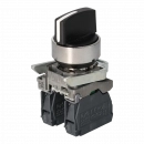 3-position switch 22mm black 2Z with spring return