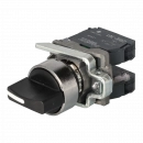 3-position switch 22mm black 2Z with spring return