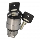 Rotary switch with key; 22mm; Stabl.pos: 1; black
