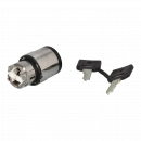 Rotary switch with key; 22mm; Stabl.pos: 1; black