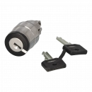 Rotary switch with key; 22mm; Stabl.pos: 1; black