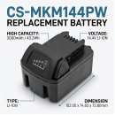 Bateria zamienna do Milwaukee M14 B4 / M14 BX 3000 mAh Li-ion 14.4 V (Cameron Sino)