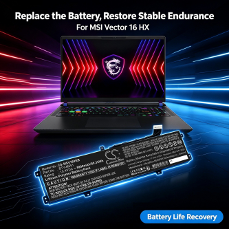 Ersatzakku für MSI Vector 17 HX A14VHG-617FR / BTY-M551 5800mAh Li-Polymer 15,4V (Cameron Sino)