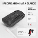 Batería de repuesto para Rowenta X-Force Flex 12.60 / SS-2230002965 3000 mAh Li-ion 25.2 V (Cameron Sino)