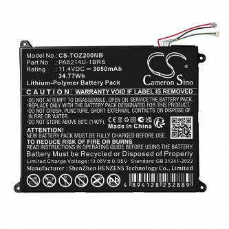Ersatzakku für Toshiba Portege Z20T-B-124 / PA5214U-1BRS 3050 mAh Li-Polymer 11,4 V (Cameron Sino)