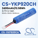 Ersatzakku für Yealink SP92USBC/A / YLLR1865C2400WHTT 3400 mAh Li-Ion 3,7 V (Cameron Sino)