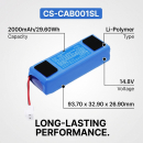 Batería de repuesto para Cobra Audio Box / 503690 2000 mAh Li-Polymer 14.8 V (Cameron Sino)