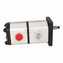 LARK 2-section gear pump, size 2/2, front, European, 82, lock, 36.5mm; 22cc/rev; 16cc/rev; right