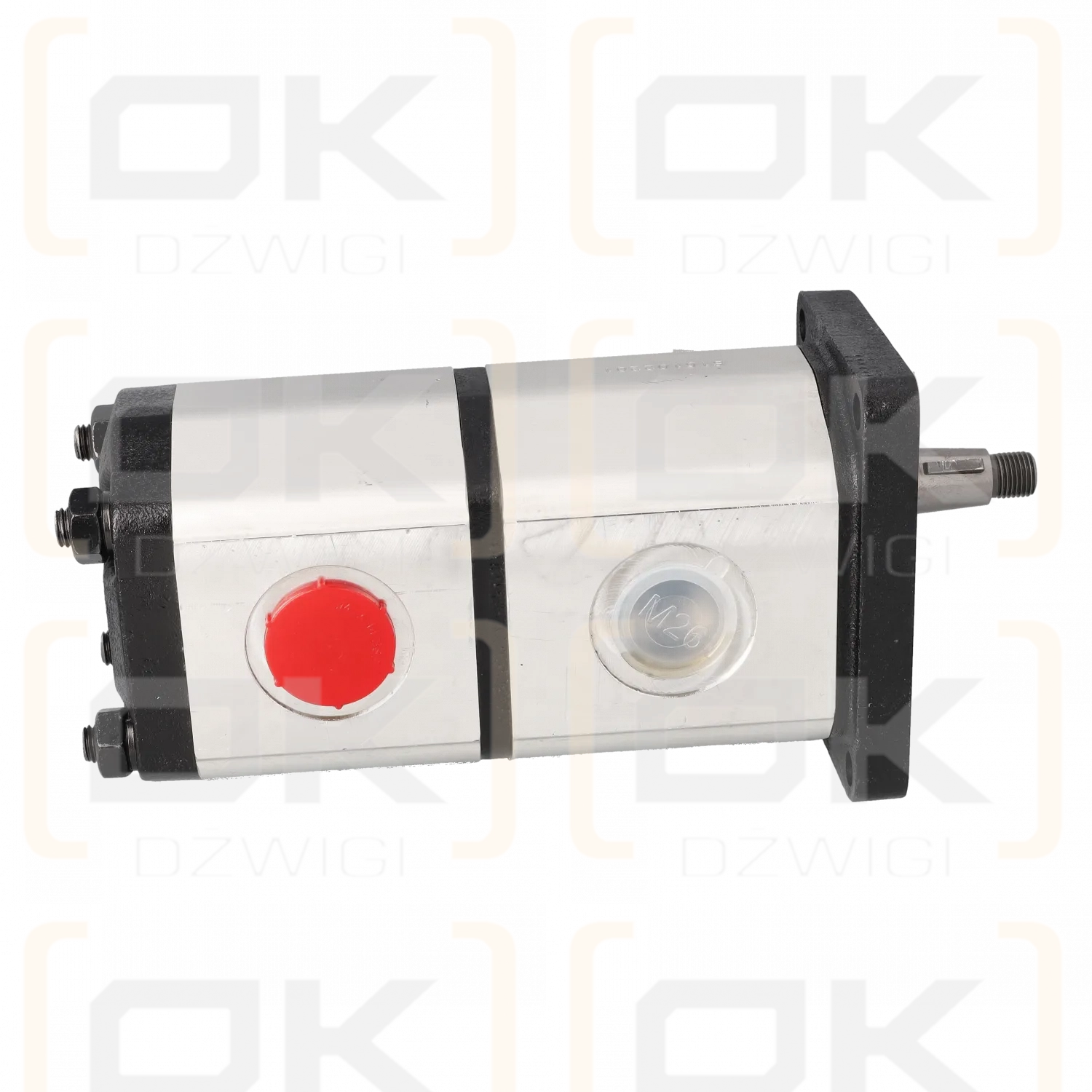 LARK 2-section gear pump, size 2/2, front, European, 82, lock, 36.5mm; 22cc/rev; 16cc/rev; right