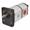 LARK 2-section gear pump, size 2/2, front, European, 82, lock, 36.5mm; 22cc/rev; 16cc/rev; right